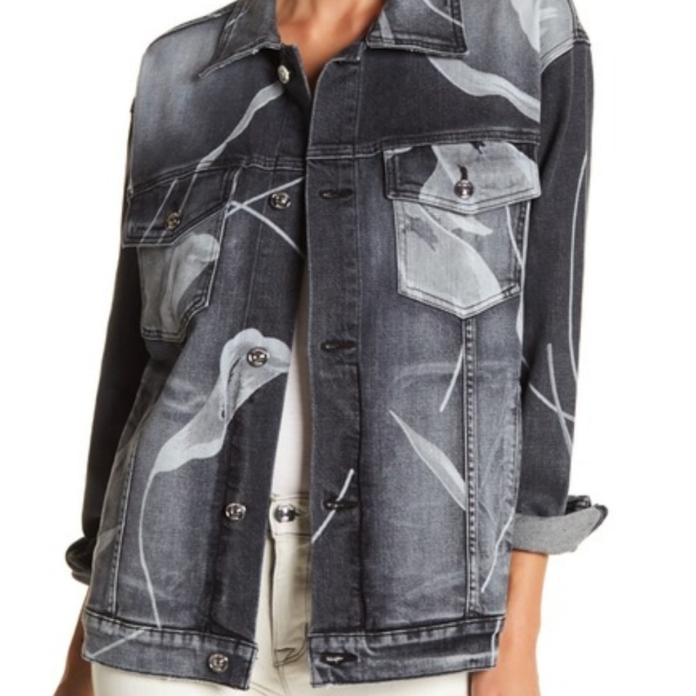 Hudson Bandit Floral Denim Trucker Jacket